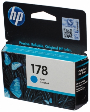 Картридж струйный HP №178 CB318HE голубой (cyan) для HP Photosmart C5383/C6383/D5463/B8553/B109q/B110/C309n  (4 мл, 300стр)