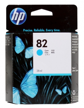 Картридж струйный HP №82 CH566A голубой (cyan) для HP DesignJet 500/510/800 (28ml)