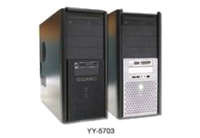Корпус ATX MidiTower Yeong Yang YY-5703 B/S (черно-серебристый, P4 ready, 400W Delta, 5"4ext, 3"2ext+4int, USB, mic, audio, 2x12см FAN B10)