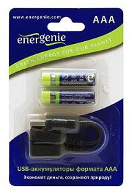 Аккумулятор Energenie EG-BA-002 (AA,A с miniUSB-разъемом для заряда, блистер 2 шт)