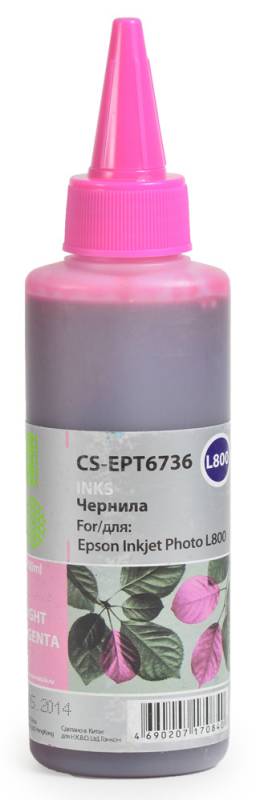 Чернила Cactus CS-EPT6736 светло-пурпурные для принтеров Epson L800/L1800 100мл