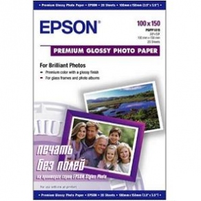 Бумага Epson Premium Glossy Photo Paper 10x15 см, 255 г/кв.м (20 л)  C13S041706