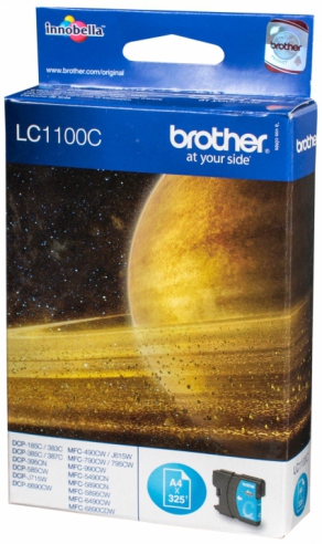 Картридж струйный Brother LC1100C голубой (cyan) для Brother DCP-385C/6690CW, MFC-990CW (325 стр.)