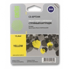 Картридж струйный Cactus CS-EPT344 желтый (yellow) для Epson Stylus Photo 2100