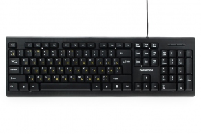 Клавиатура USB Гарнизон GK-120 черн. 104 кл., поверхность "карбон", кабель 1,5м