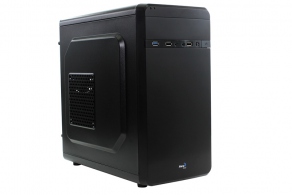 Корпус microATX MiniTower AeroCool Qs-180 (черн., без БП, 5"1ext, 3"2int, 2"3int, 2USB, USB3.0, 2audio, Fan 80mm)